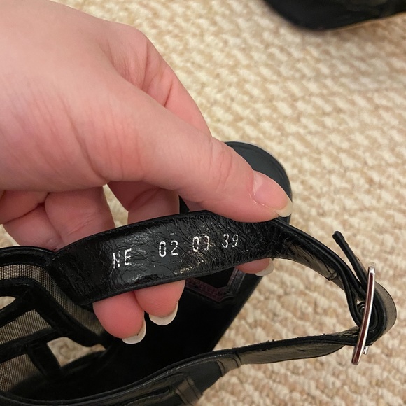 DIOR Black Mesh Sandals Sz.39 - Picture 3 of 7